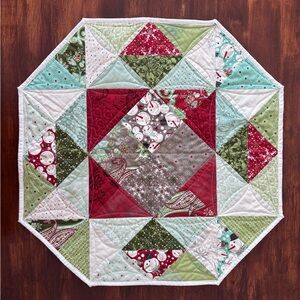 Quilted Table Topper Runner Snowmen Winter Holiday Decor